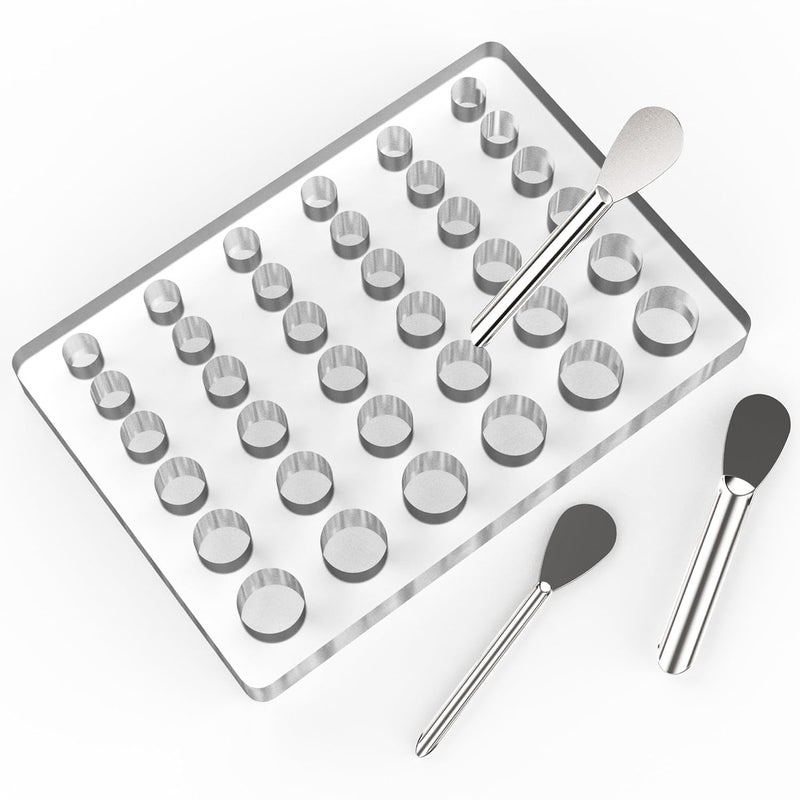 BFANGZ Versatile Lab Tube Rack Tray Kit - Home & Labs Tools with Spoon Scoops Spatula for Maker Size 000 00 0 1 2 3 Empty Microcentrifuge Tube Rack - Image 1